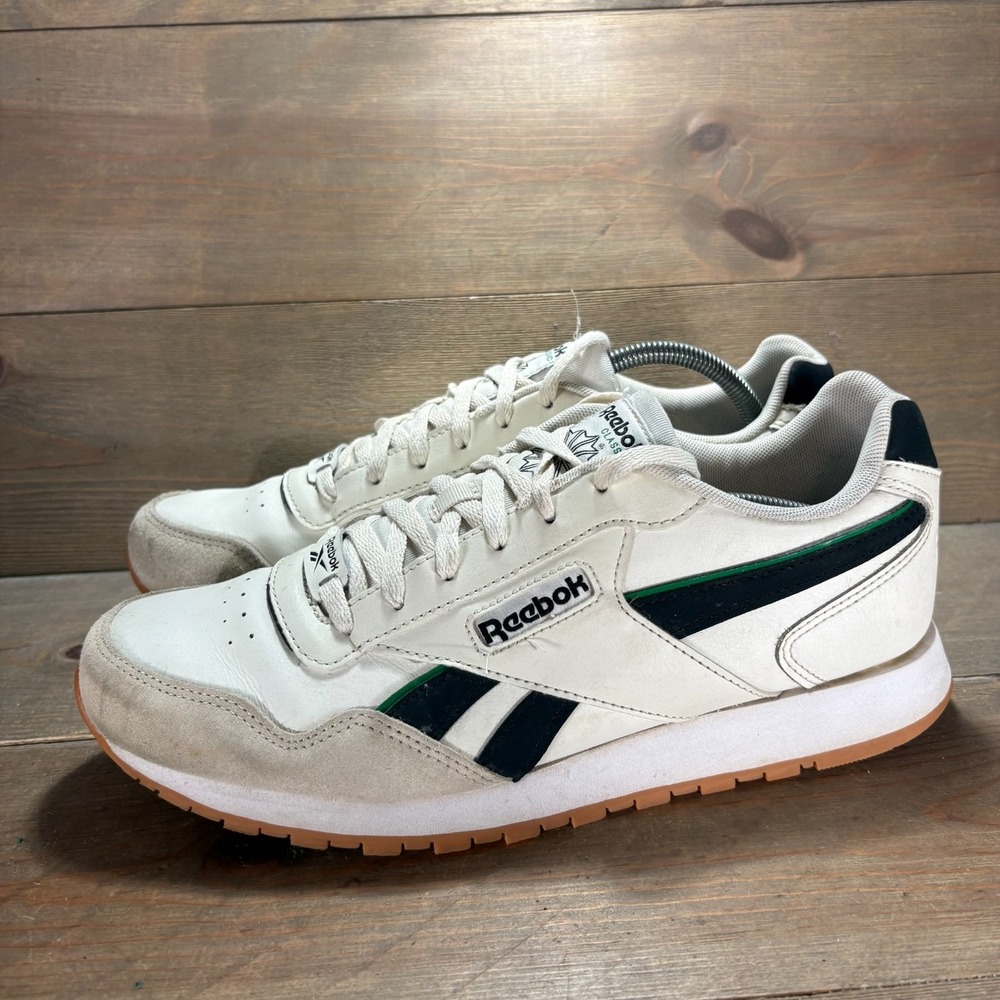 Reebok Classic Harman Run Mens size 10.5 shoes white Leather Retro sneakers